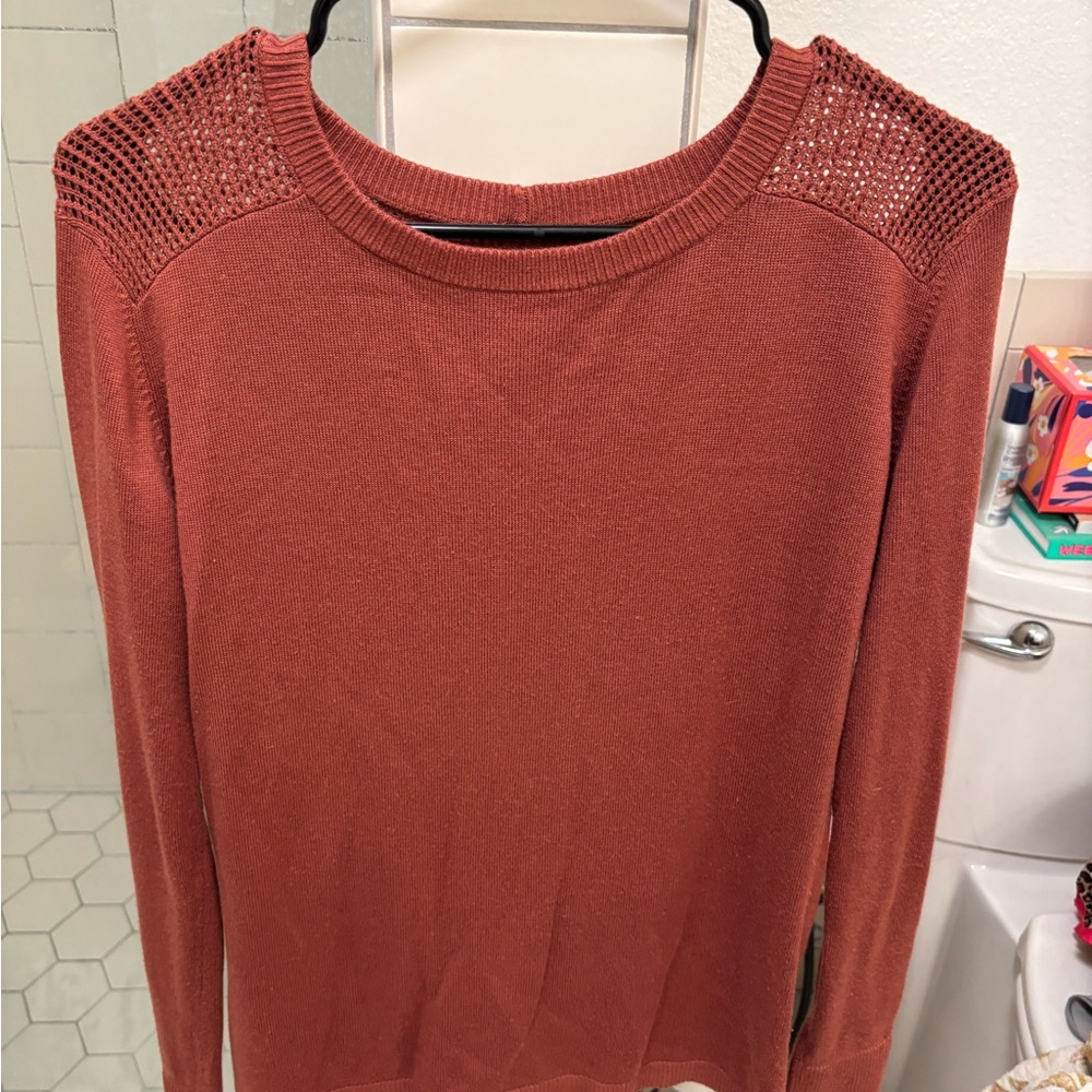 Lululemon Knit Sweater with Mesh Shoulders